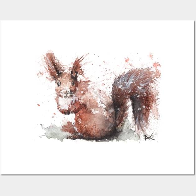 Squirrel Wall Art by Andraws Art